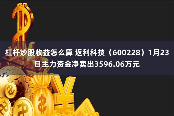 杠杆炒股收益怎么算 返利科技（600228）1月23日主力资金净卖出3596.06万元